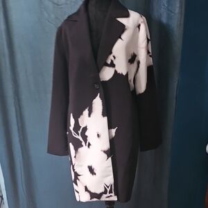 Chicos - Topper - Florence Mirage - Black And Ecru - Large (Chicos 2) - NWT